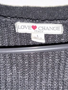 Love Change Italy Women's Charcoal Crew Neck Sweater